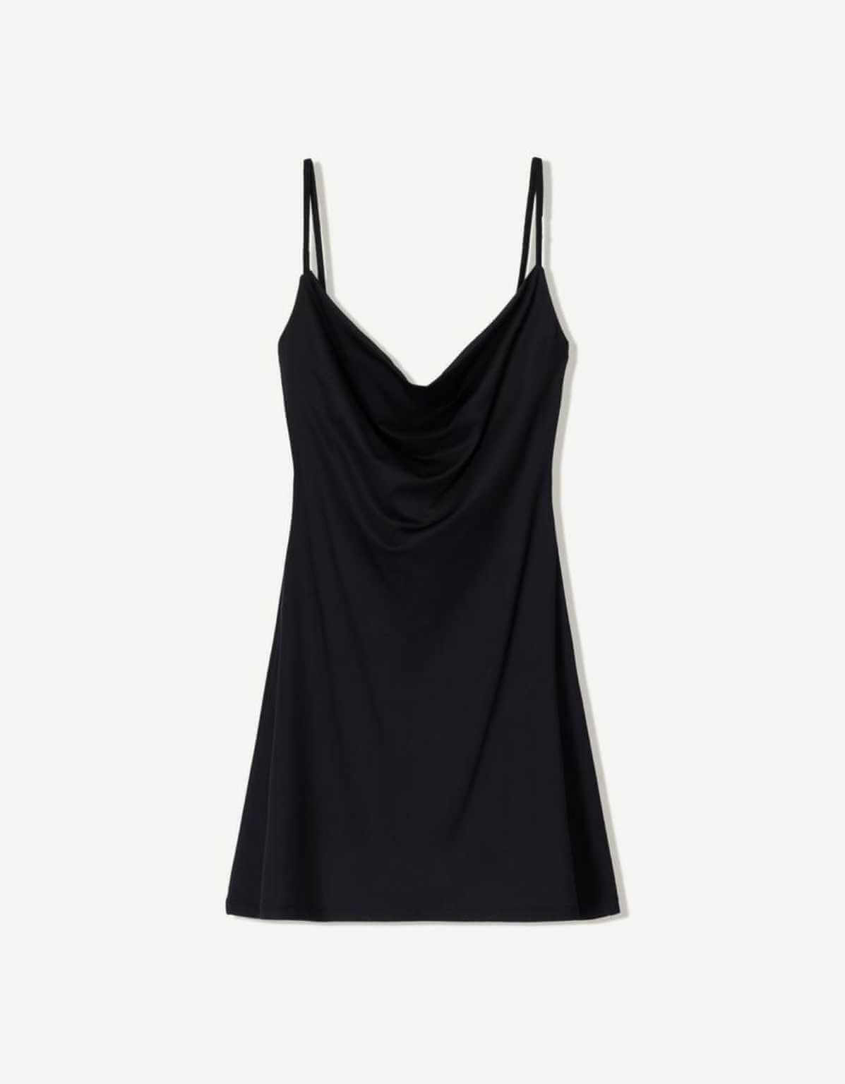 MINI DRESS WITH COWL NECKLINE