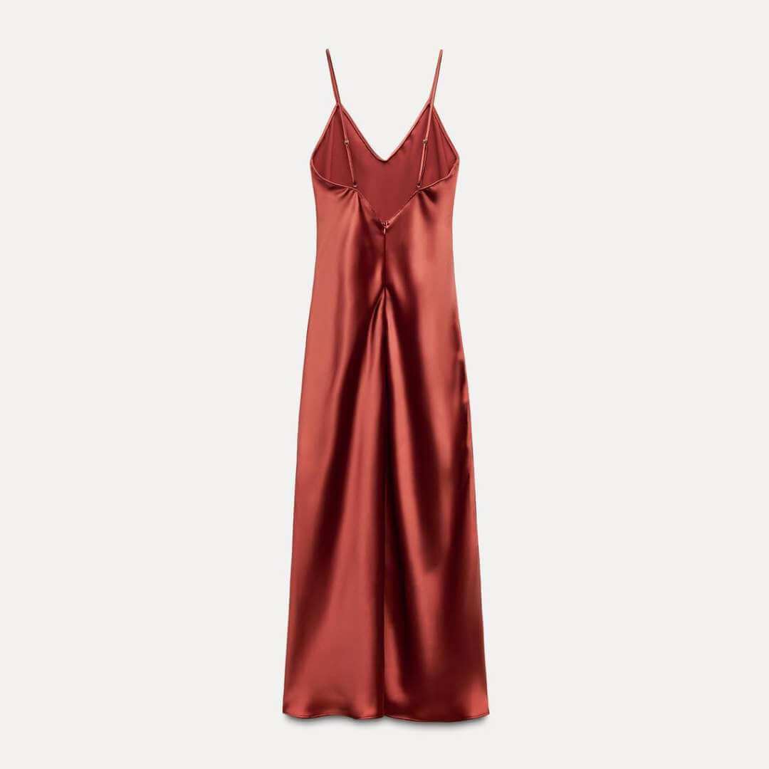 SATIN MIDI DRESS