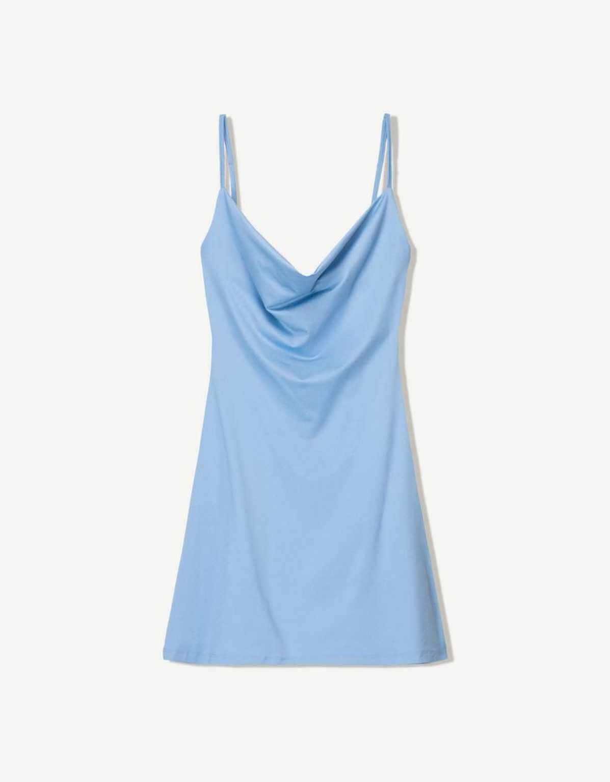 MINI DRESS WITH COWL NECKLINE