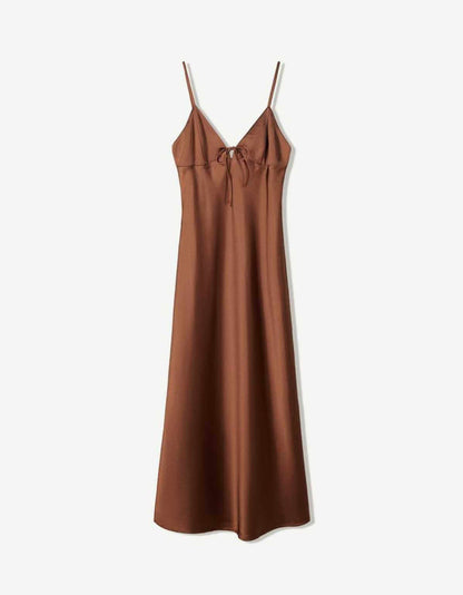 SATIN MIDI DRESS